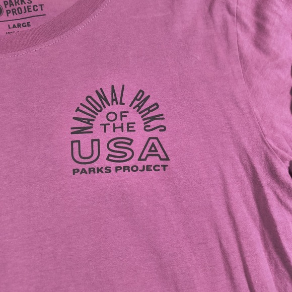 Parks Project Shirt Men Large Pink Long Sleeve National Parks Of The USA Outdoor - Picture 3 of 11